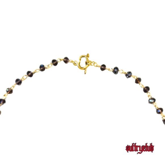 Luxury Crystal Eternity Captive Collar Daytime Submissive O Ring Choker - Picture 3 of 3